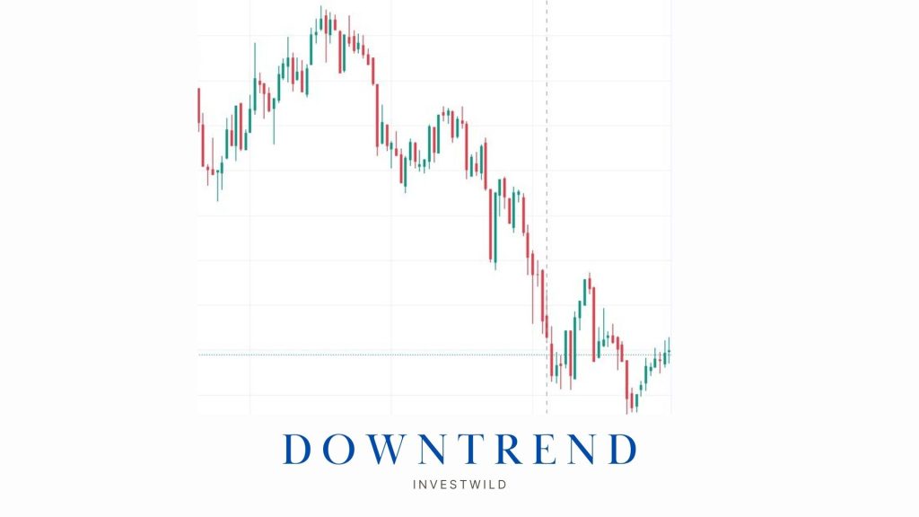 downtrend market chart in stock market